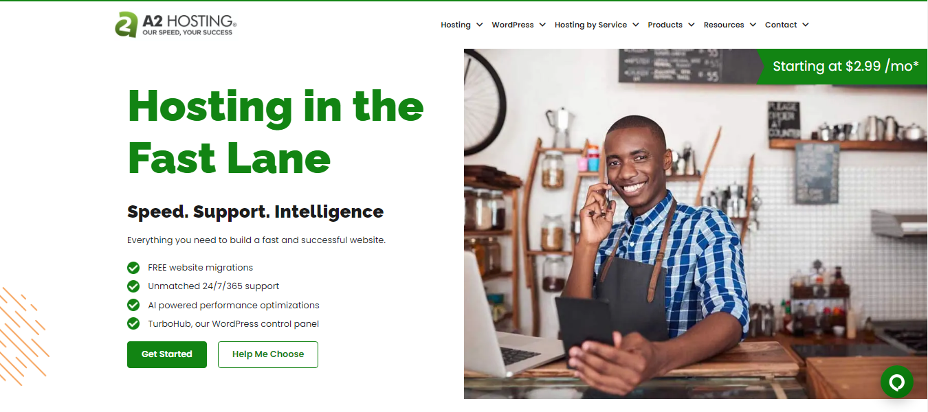 A2Hosting Homepage