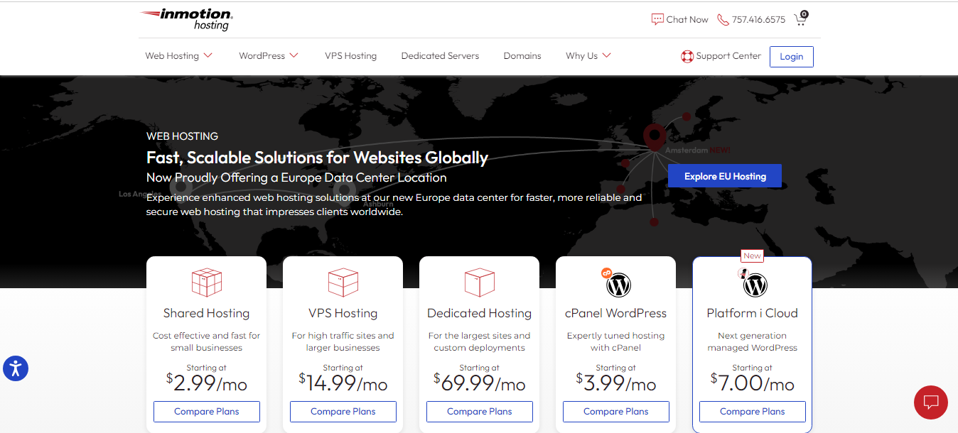 الصفحة الرئيسية لـ Inmotion