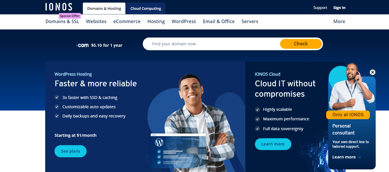 IONOS homepage