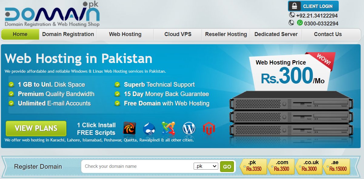 domain.pk homepage